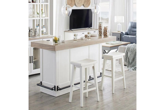 Americana Bar Height Dining Table & 2 Stools in Cotton